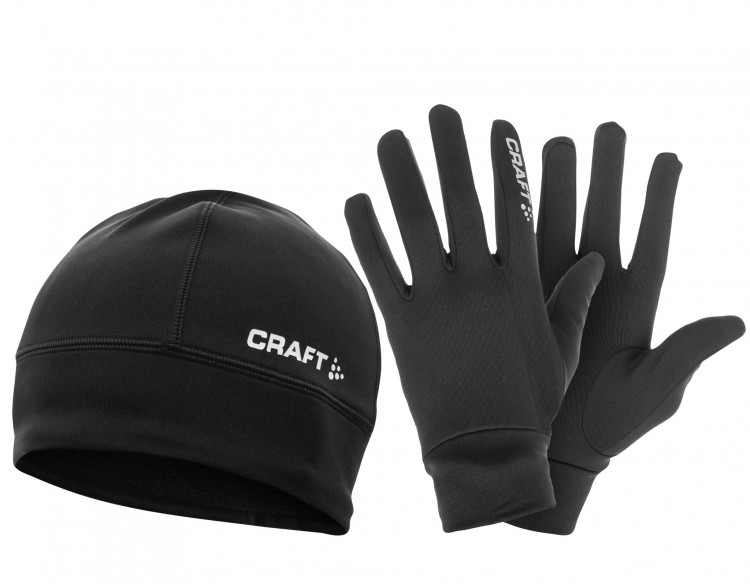 Комплект шапка+перчатки Craft Run Winter Thermal