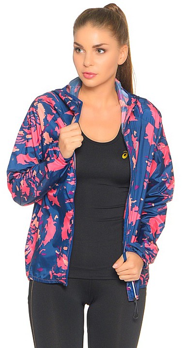 Ветровка Asics Fujitrail Pack Jacket женская blue-pink