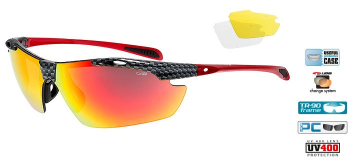 Очки Goggle Raven race carbon/red