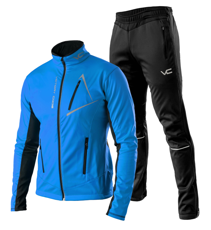 Утеплённый лыжный костюм 905 Victory Code Dynamic blue-black мужской
