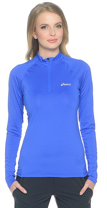 Рубашка беговая Asics LS 1/2 Zip Top blue женская