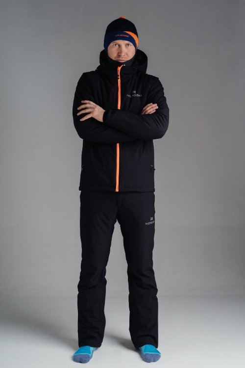 Мужской теплый прогулочный лыжный костюм Nordski Pulse black