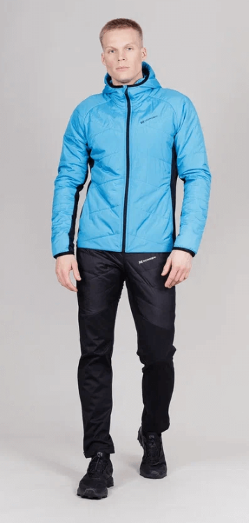 Мужской лыжный костюм Nordski Hybrid Warm Light Blue/Black