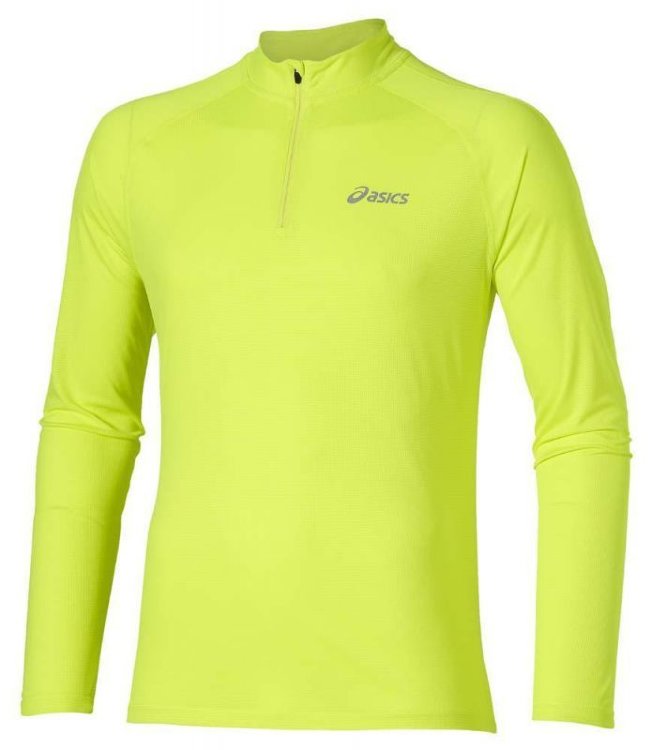 Рубашка беговая мужская Asics LS 1/2 Zip Top yellow