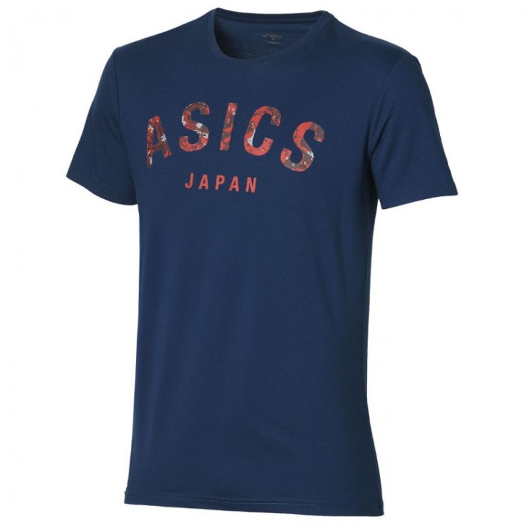 Футболка Asics Camou Logo Ss Top Х/Б синяя