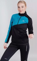 Женская лыжная разминочная куртка Nordski Premium blue-black