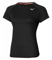 Женская футболка для бега Mizuno DryAeroFlow Tee черная