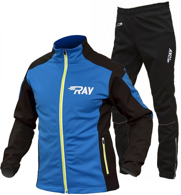 Утеплённый мужской лыжный костюм RAY RACE WS Blue-black 2020 