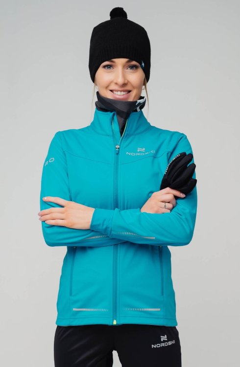 Элитная женская лыжная разминочная куртка Nordski Pro breeze-black