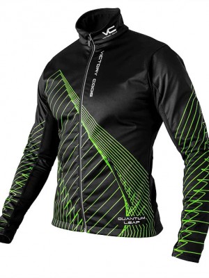 Лыжная разминочная куртка Victory Code Quantum black-green