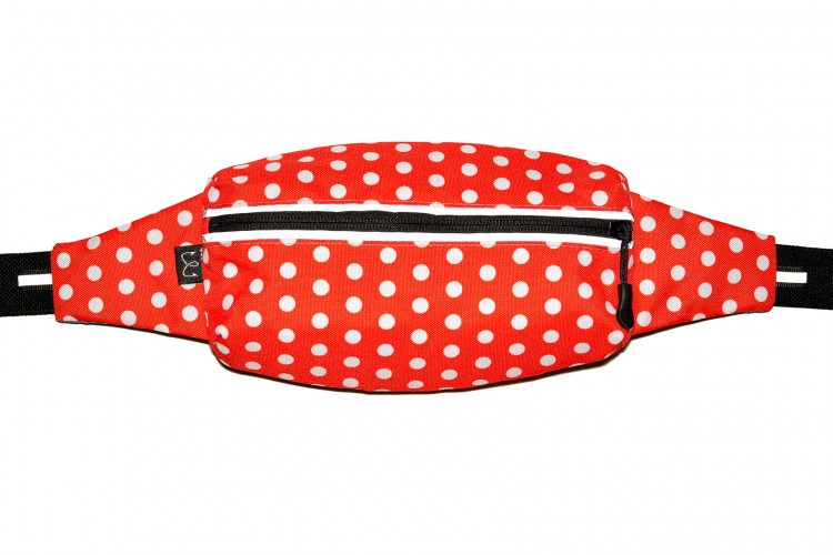 Поясная сумка для бега Enklepp Marathon Waist Bag red/white polka dot