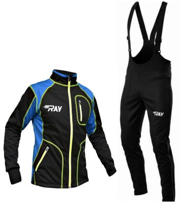 Утеплённый лыжный костюм RAY STAR WS Black-Blue 2018 мужской