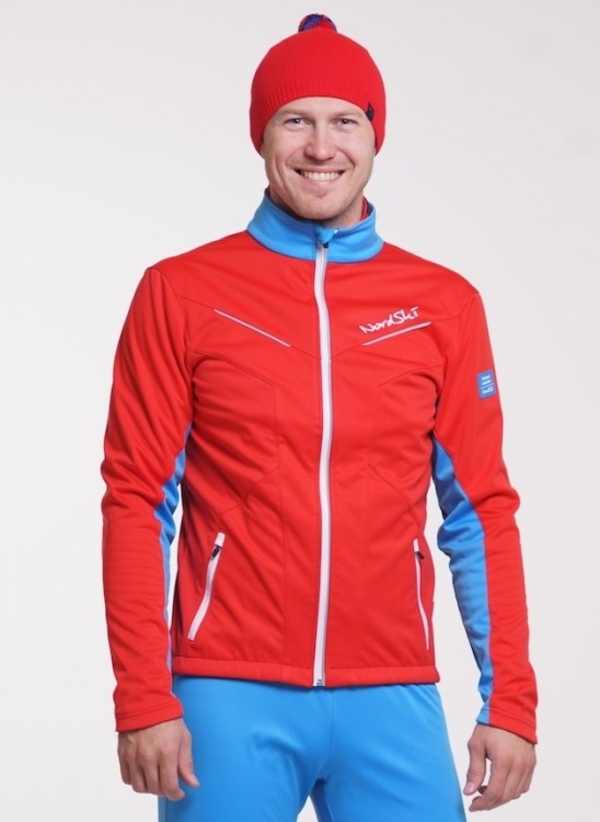 Утеплённая детская лыжная куртка Nordski National Red 2018