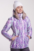 Утеплённая прогулочная лыжная куртка Nordski City Violet-Mint-Grey женская