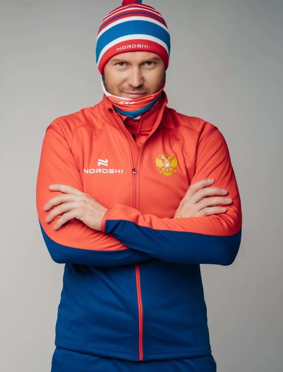Мужская лыжная разминочная куртка Nordski Premium Patriot