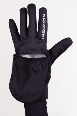 Перчатки для бега 2 в 1 Nordski Run Black