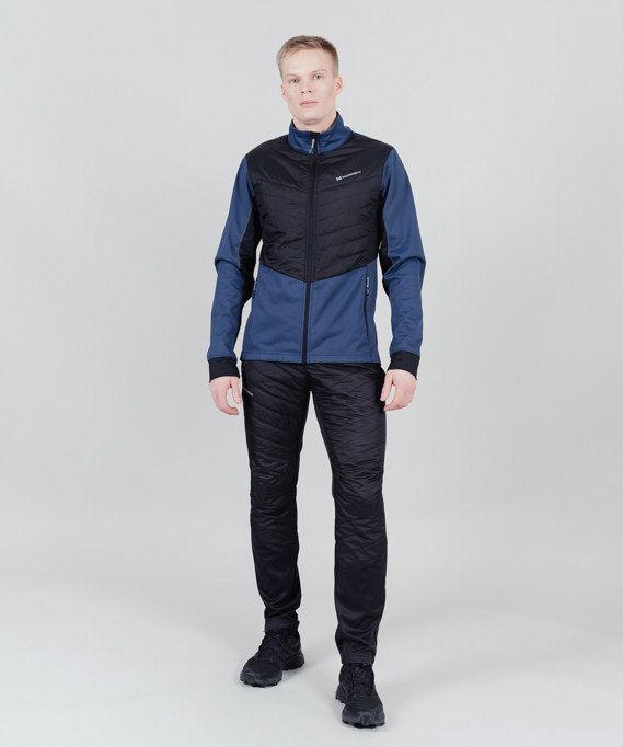 Мужской тренировочный лыжный костюм Nordski Hybrid blue-black