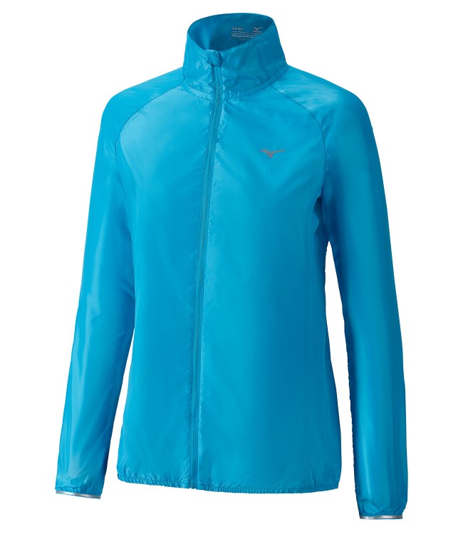 Женская куртка для бега Mizuno Impulse Impermalite Jacket blue