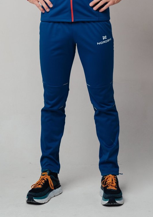 Мужские лыжные разминочные брюки-самосбросы Nordski Premium Patriot