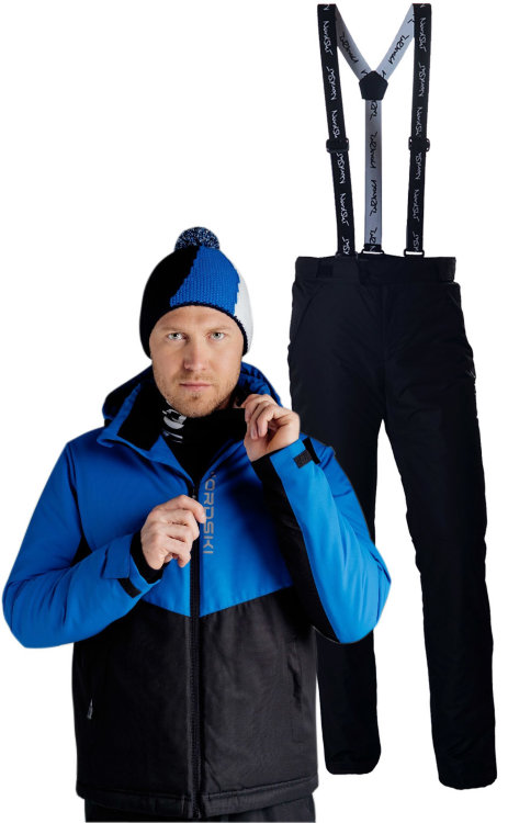 Мужской утеплённый прогулочный лыжный костюм Nordski Montana blue-black