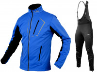 Лыжный разминочный костюм Victory Code Dynamic Warm A2 blue-black со спинкой
