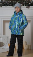Детский прогулочный лыжный костюм Nordski City Blue-Lime-Black