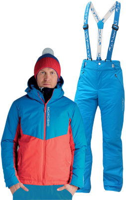 Мужской утеплённый прогулочный лыжный костюм Nordski Montana Blue-Red National