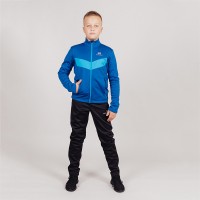 Детский разминочный лыжный костюм Nordski Base true blue-blue