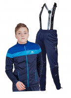 Детский лыжный разминочный костюм Nordski Jr Drive blueberry