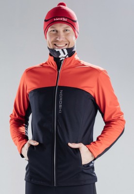 Мужской лыжный костюм Nordski Active red-black 2020