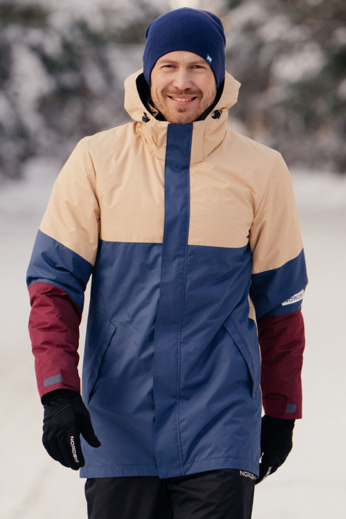 Мужская теплая куртка Nordski Casual denim-beige