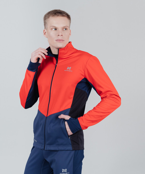 Лыжная разминочная куртка Nordski Pro Blue Red/blue