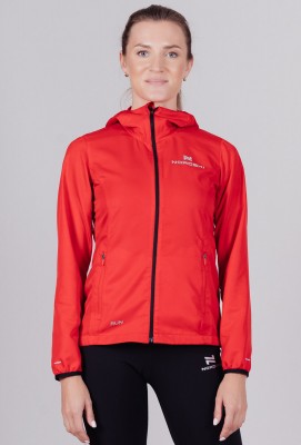 Женская куртка для бега с капюшоном Nordski Run red