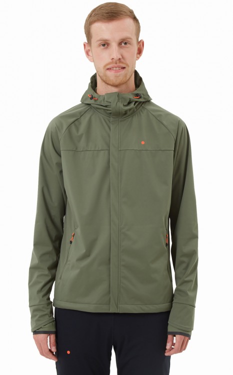 Элитная куртка для зимнего бега Gri Темп мужская оливковая