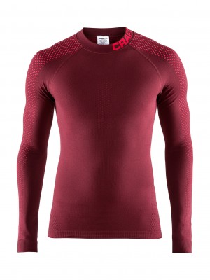 Термобелье рубашка Craft Warm Intensity мужская бордовая