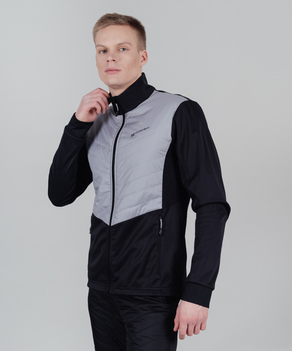 Мужская лыжная куртка Nordski Hybrid Black/Grey