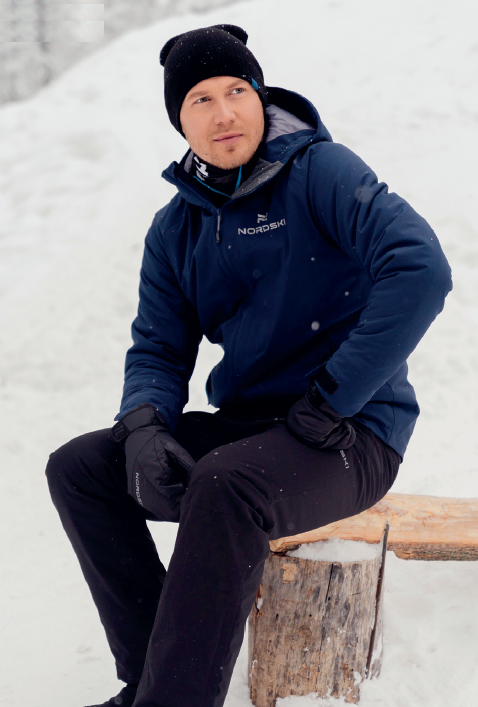 Мужской теплый прогулочный лыжный костюм Nordski Pulse Dress Blue