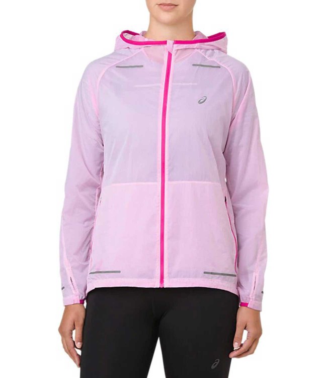 Женская куртка для бега Asics Lite-Show Jacket розовая