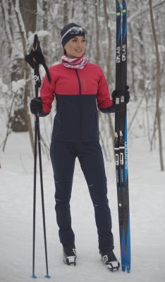 Женский лыжный разминочный костюм Nordski Premium blueberry-pink