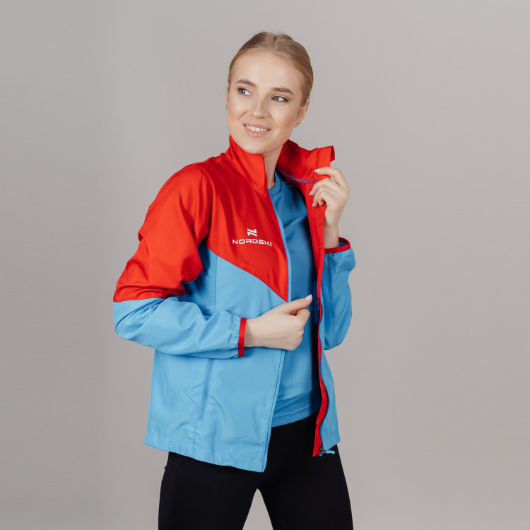 Женская куртка для бега Nordski Sport red-blue