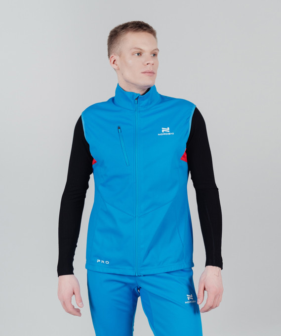 Мужской лыжный жилет Nordski Pro Rus blue/white