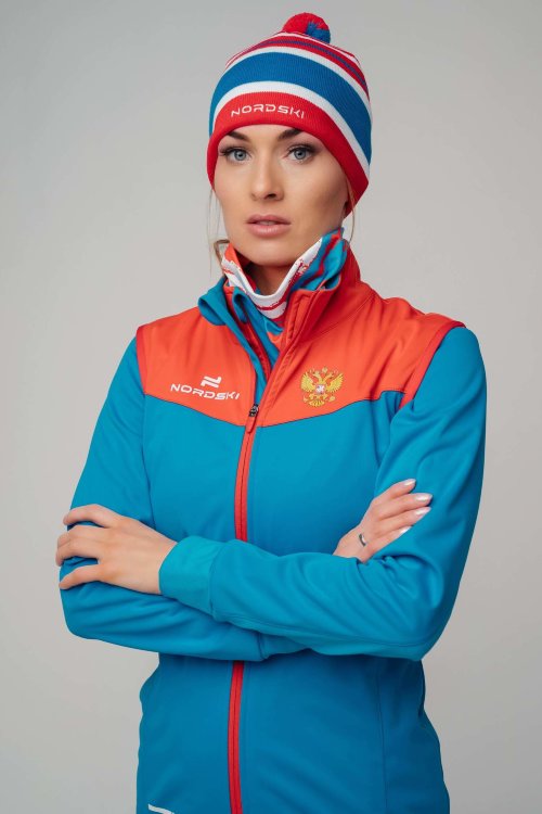 Женская разминочная лыжная куртка Nordski Pro Rus