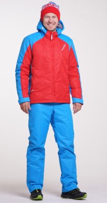 Тёплый прогулочный лыжный костюм Nordski National Red мужской