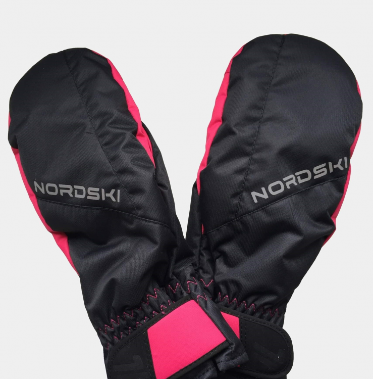 Варежки Nordski Arctic Black/Raspberry Membrane