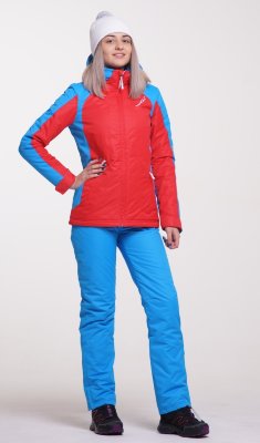 Тёплый прогулочный лыжный костюм Nordski National red женский