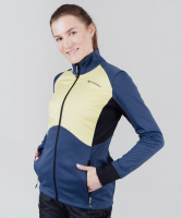 Куртка для лыж и бега зимой Nordski Hybrid Pro Blue/Yellow W женская