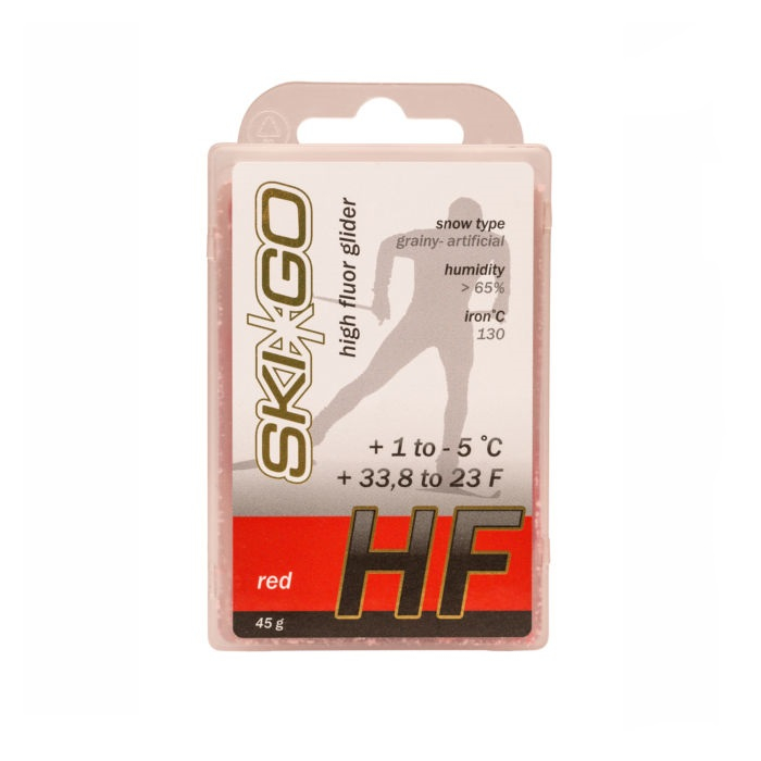 Парафин SKIGO HF, (+1-5 C), Red 45 g (искусственный снег)