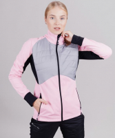 Куртка для лыж и бега зимой Nordski Hybrid Pro Candy Pink/Grey W женская