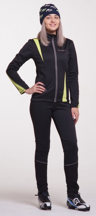 Лыжный костюм Nordski Active black-lime женский