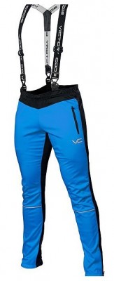 Лыжные разминочные брюки-самосбросы 905 Victory Code Dynamic blue-black с лямками
